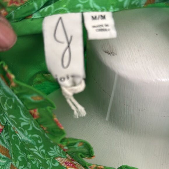 Joie Green Floral Blouse M - Picture 7 of 7